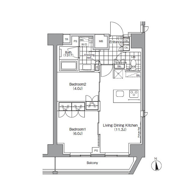 パークハビオ秋葉原エストの間取図