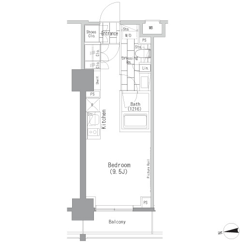 ザ・パークハビオ上野レジデンスの間取図