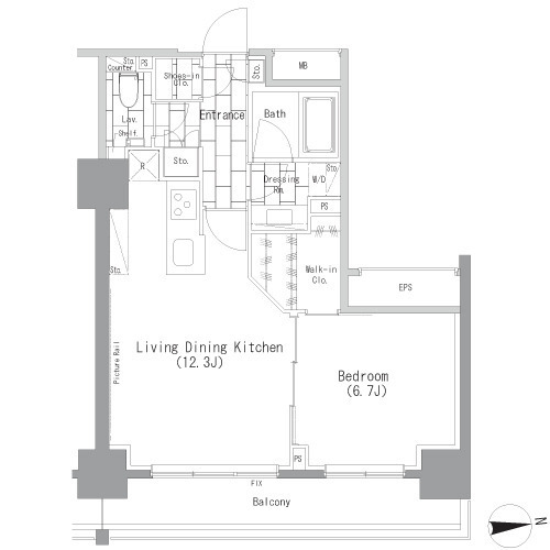 ザ・パークハビオ上野レジデンスの間取図