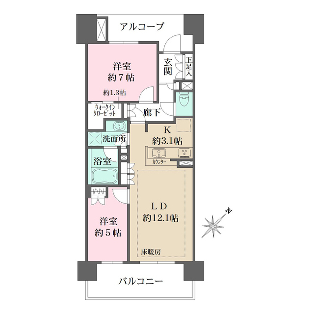 ザ・パークハウス津田沼奏の杜カームレジデンスの間取図