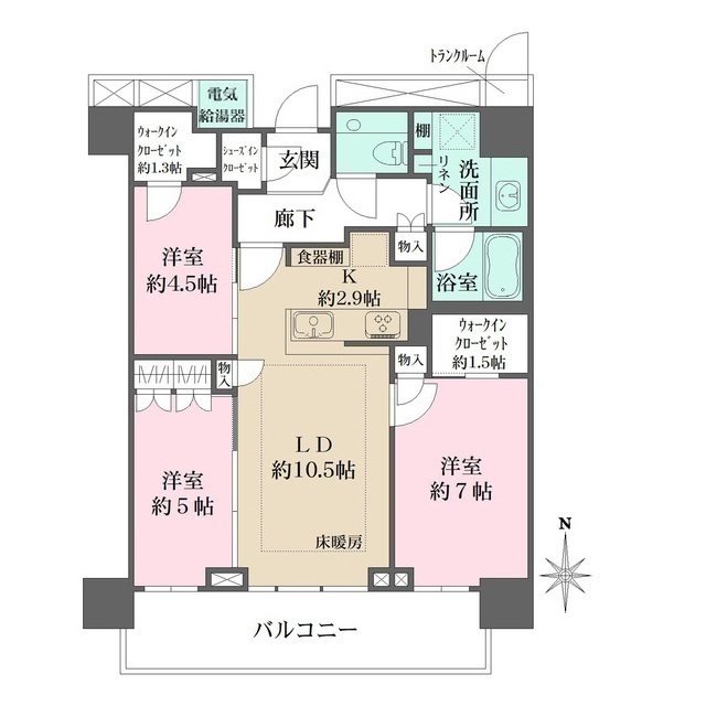 ザ・パークハウス晴海タワーズ　ティアロレジデンスの間取図