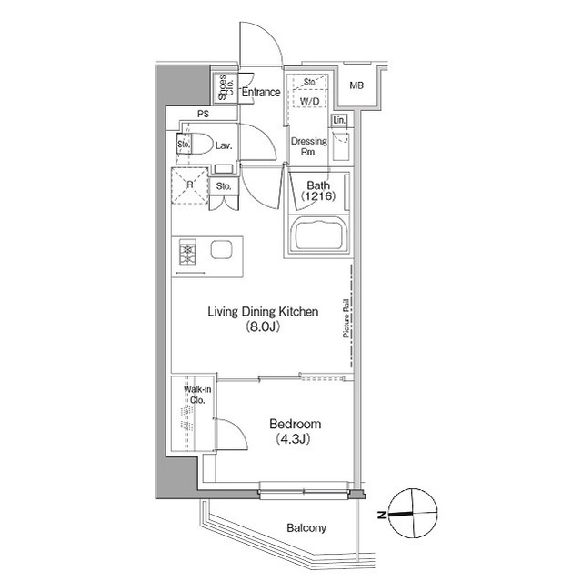 ザ・パークハビオ根岸三丁目の間取図