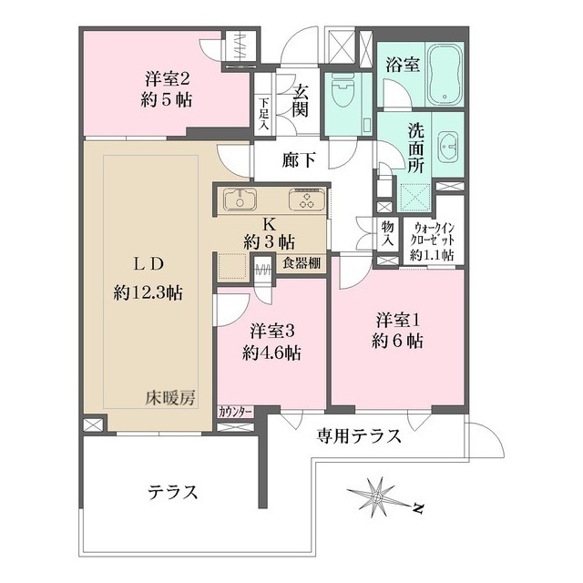 ザ・パークハウス小日向の間取図