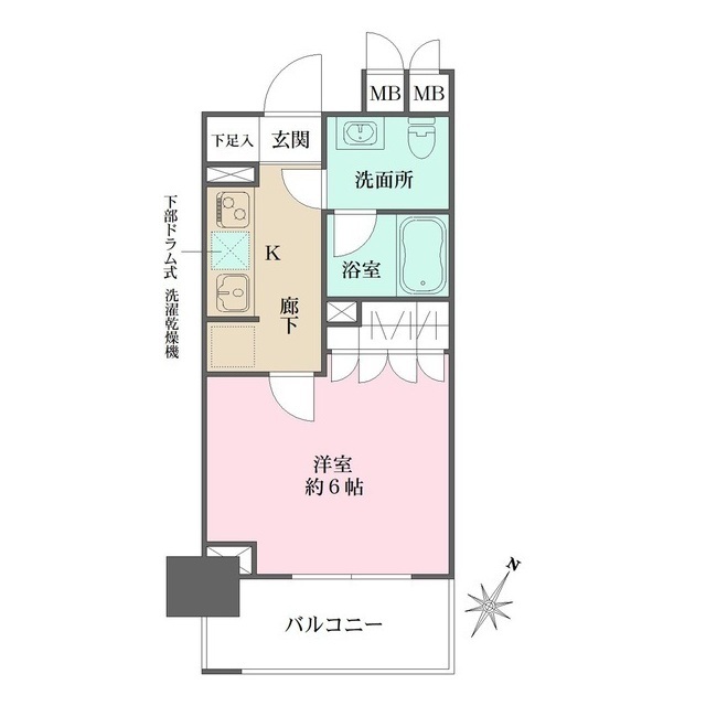 アンディーン月島の間取図