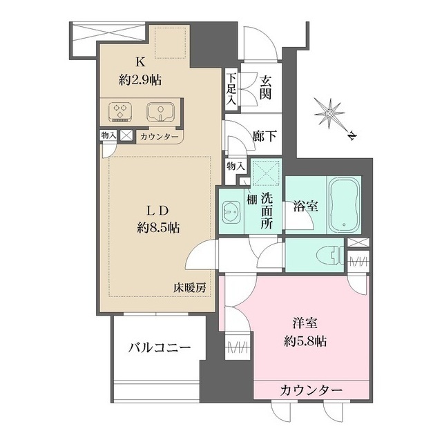 ファミール東銀座グランスイートタワーの間取図