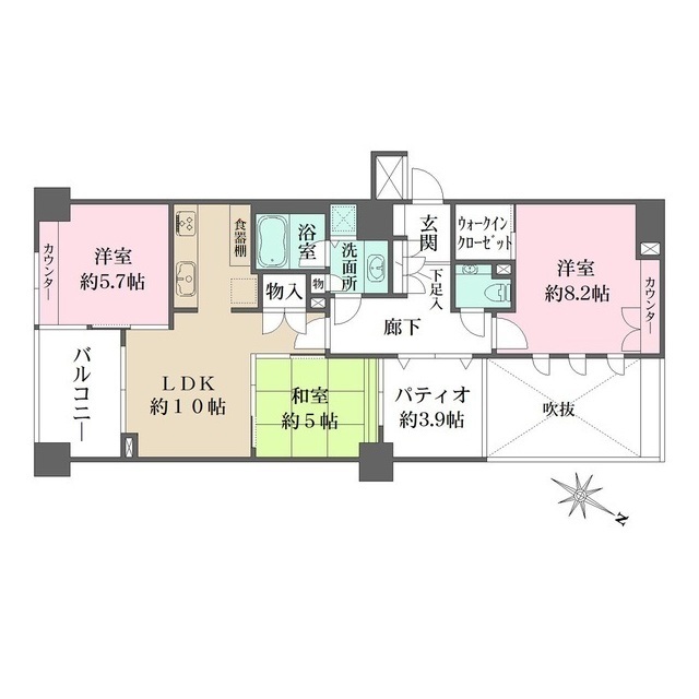 サンクタス築地の間取図