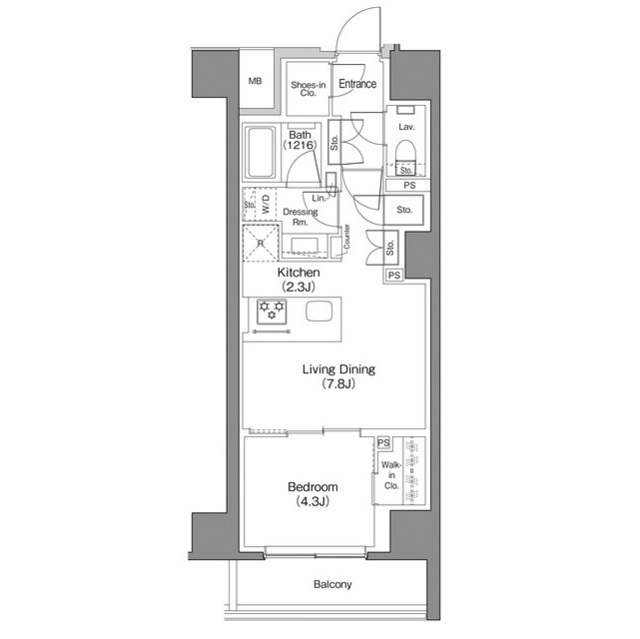 ザ・パークハビオ日本橋馬喰町の間取図