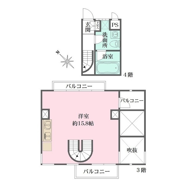 ザ・リバーハウスの間取図