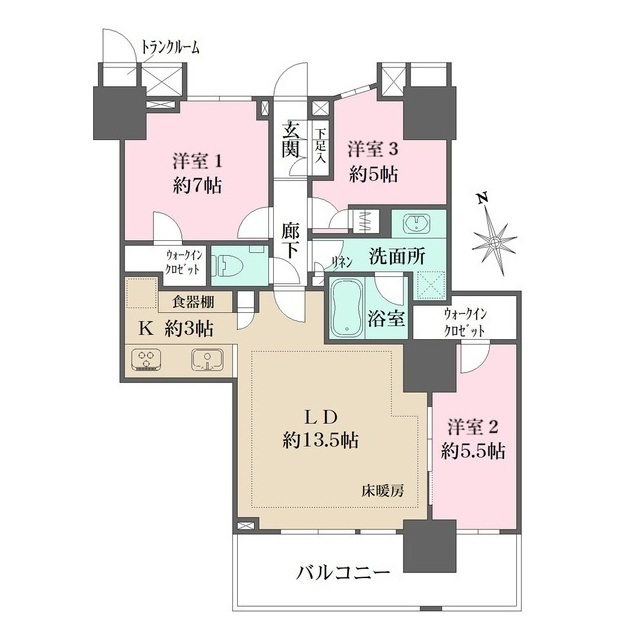 津田沼ザ・タワーの間取図