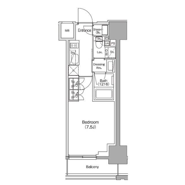 ザ・パークハビオ新御徒町の間取図