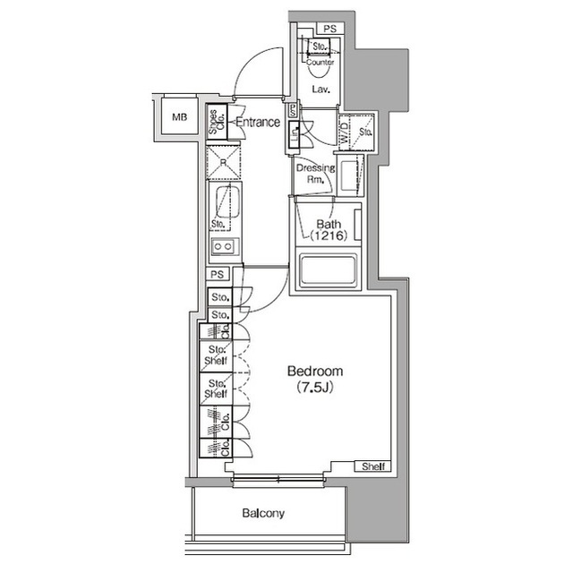 ザ・パークハビオ新御徒町の間取図