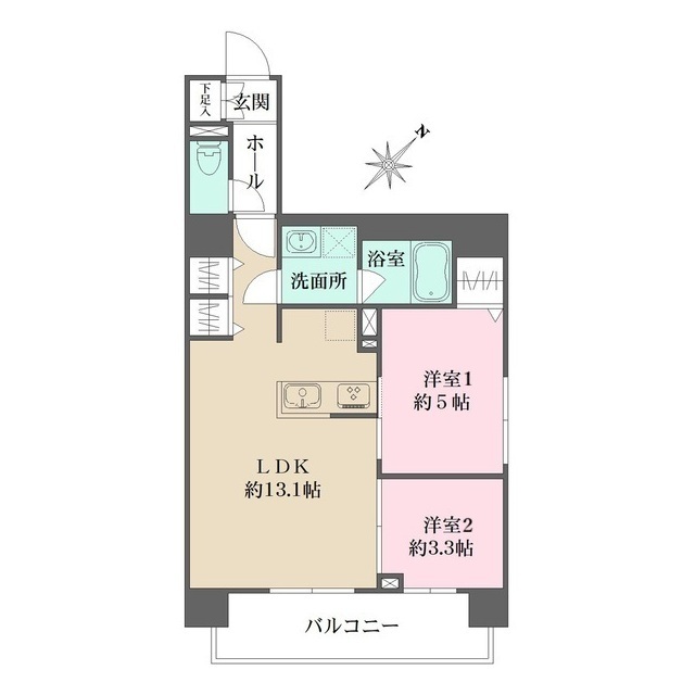 パークフラッツ蔵前の間取図