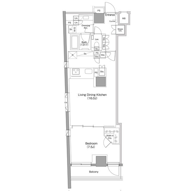 ザ・パークハビオ小石川の間取図