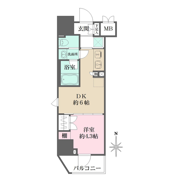 ルフォンプログレ元浅草マークスの間取図