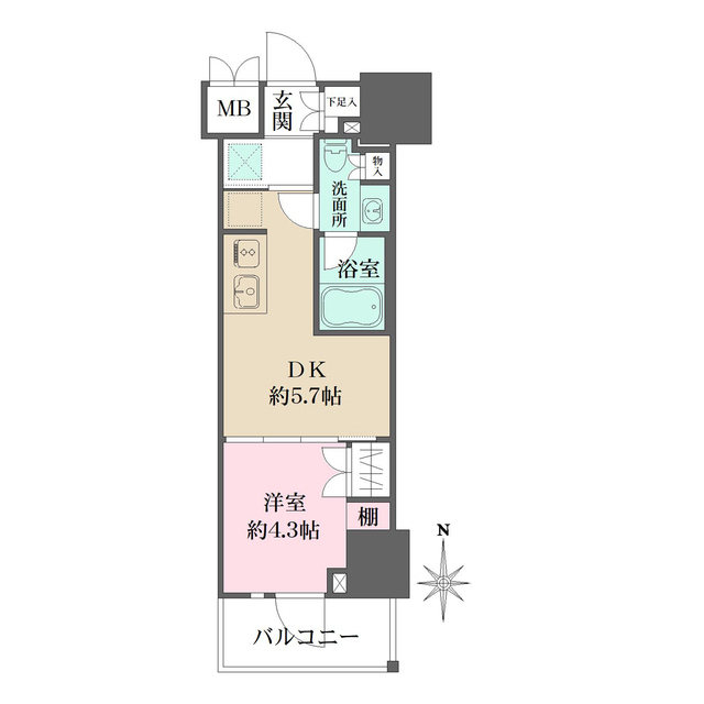 ルフォンプログレ元浅草マークスの間取図