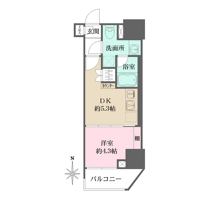 ルフォンプログレ元浅草マークスの間取図