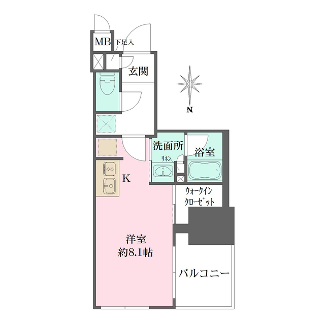 ルフォンプログレ元浅草マークスの間取図
