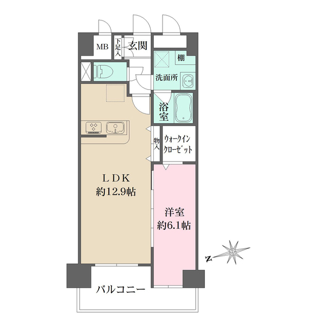 パークフラッツ日本橋馬喰町の間取図