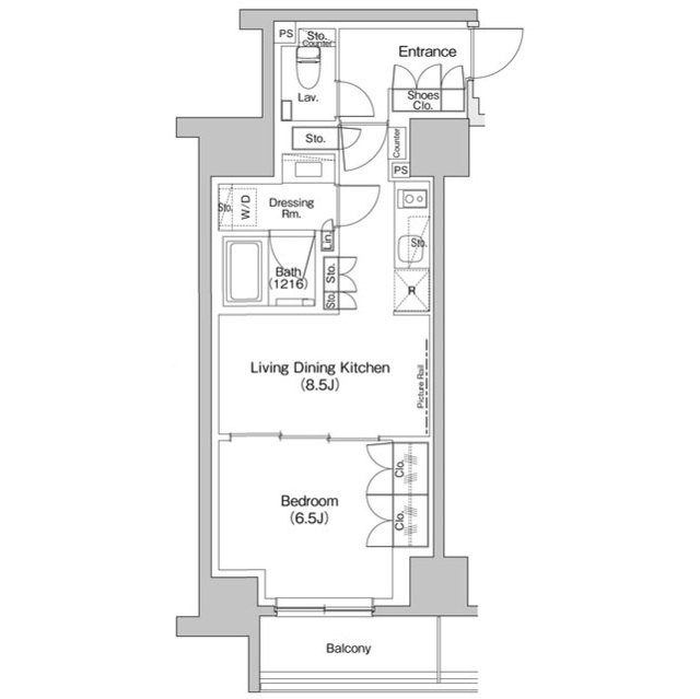 ザ・パークハビオ入谷の間取図