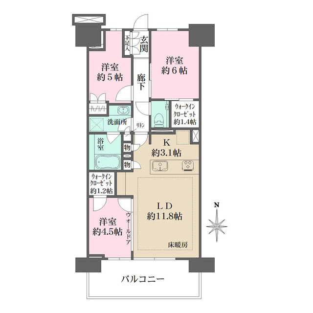 猿江恩賜公園レジデンスの間取図