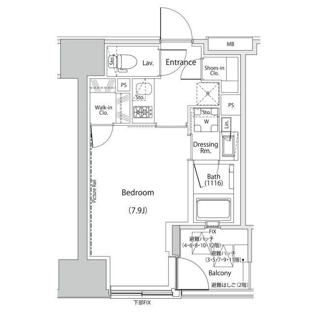 ザ・パークハビオ人形町レジデンスの間取図