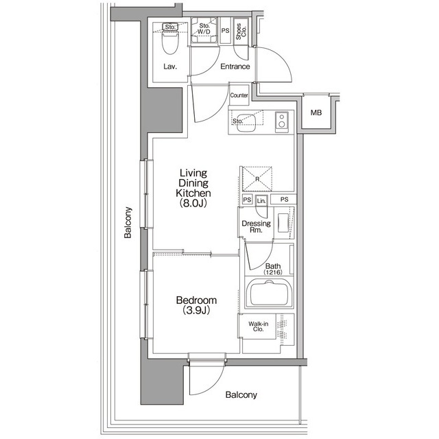 ザ・パークハビオ行徳駅前の間取図