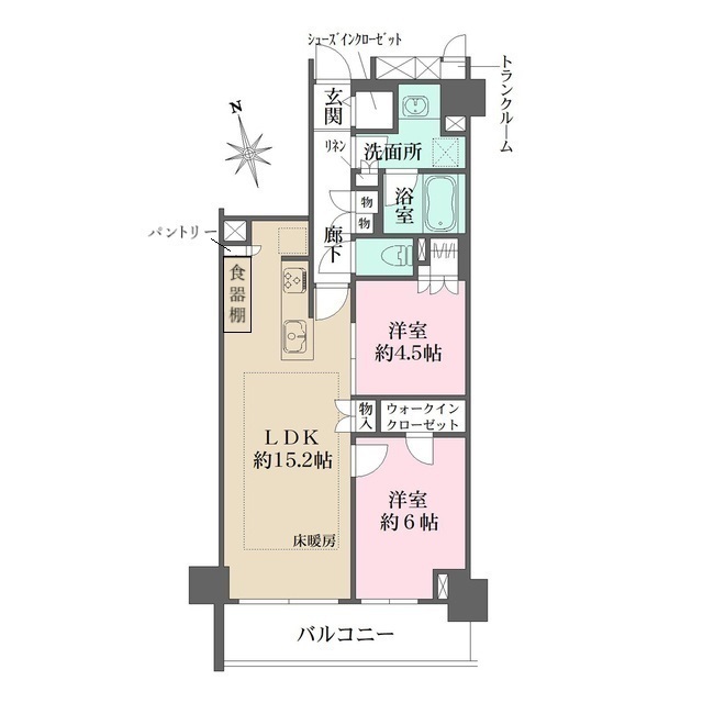 パークホームズ新小岩三丁目の間取図