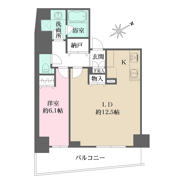 Ｎ-ｆｌａｔｓ三ノ輪の間取図