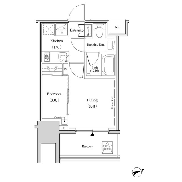 ザ・パークハビオ北千住の間取図