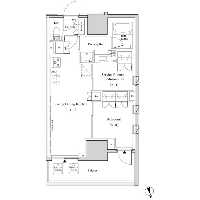 ザ・パークハビオ北千住の間取図