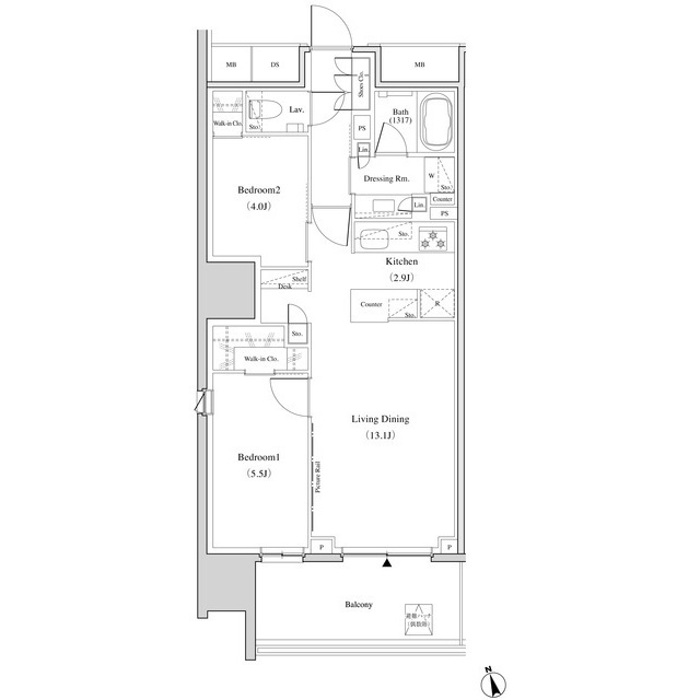 ザ・パークハビオ北千住の間取図