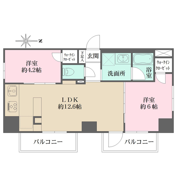 プライムアーバン西日暮里フロントの間取図