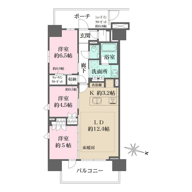 ザ・パークハウス亀戸九丁目の間取図
