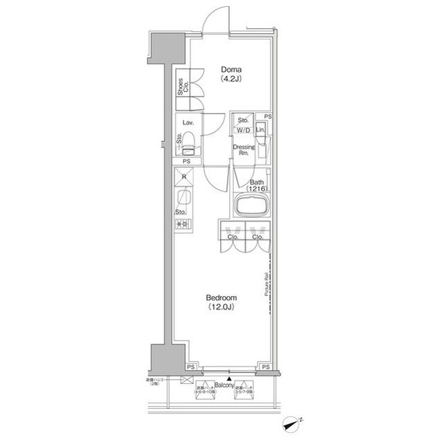 ザ・パークハビオ日本橋茅場町の間取図