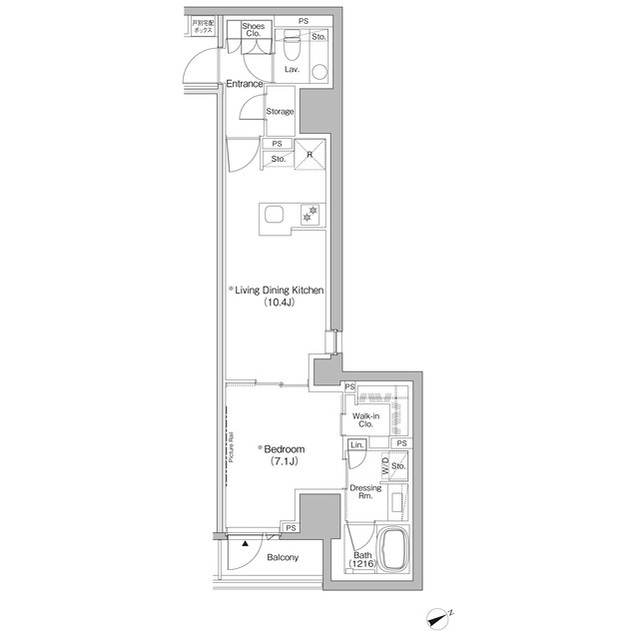 ザ・パークハビオ日本橋茅場町の間取図