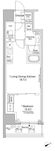 ザ・パークハビオ日本橋茅場町の間取図
