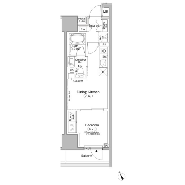 ザ・パークハビオ日本橋茅場町の間取図