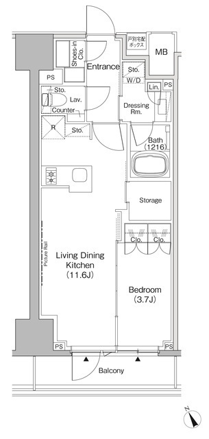 ザ・パークハビオ日本橋茅場町の間取図