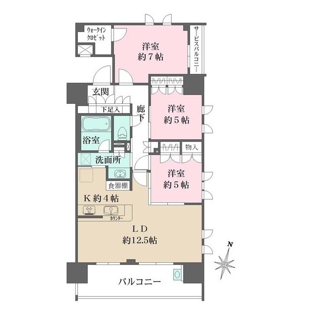 アルファグランデ篠崎弐番街の間取図