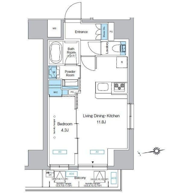 プレディアコート北千住の間取図