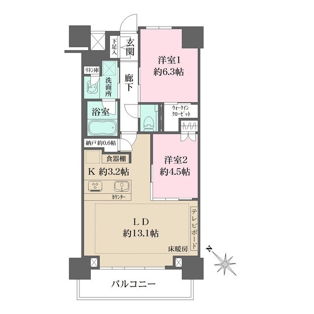 アトラス築地の間取図