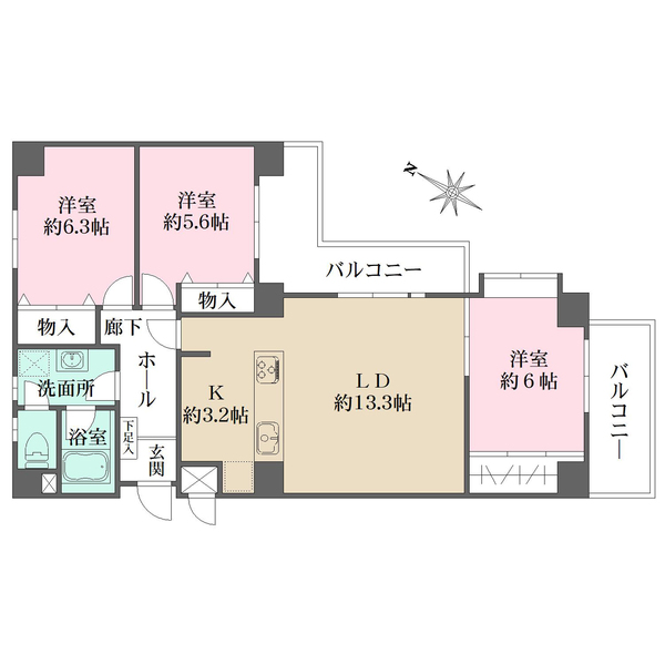 ダイアパレス菊名の間取図