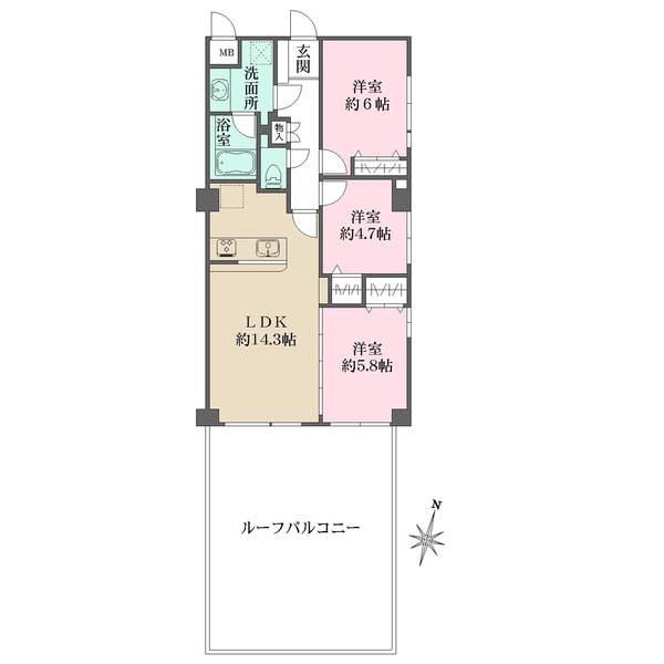 サウスヒルズ横浜弘明寺の間取図