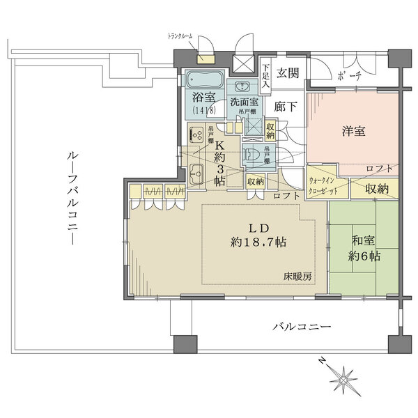 藤和シティホームズ港北Rafiaの間取図