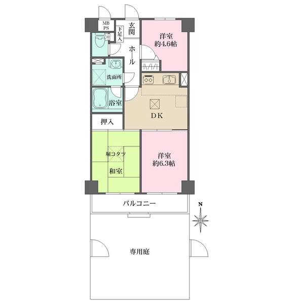 藤和菊名コープの間取図