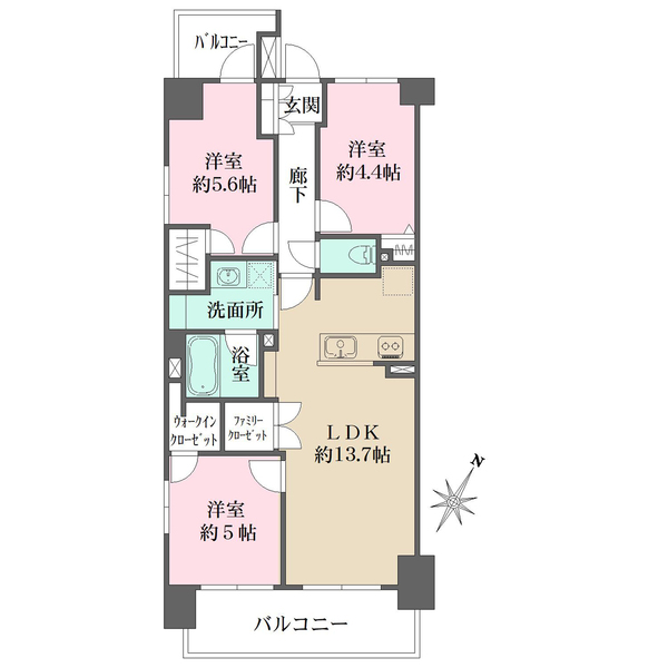 クリオ新子安六番館の間取図