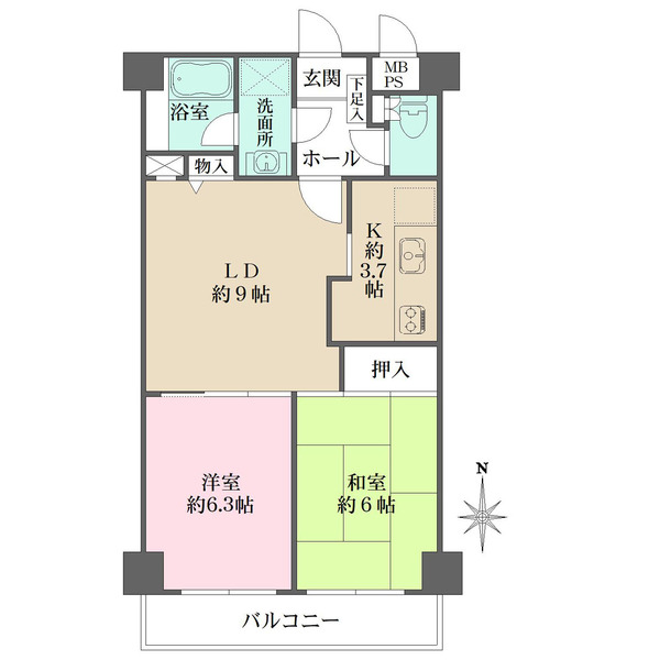 藤和菊名コープの間取図