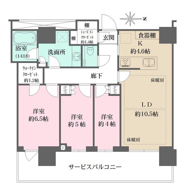 THE YOKOHAMA FRONT TOWERの間取図