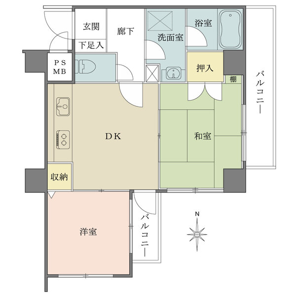 ライオンズマンション大倉山第２の間取図