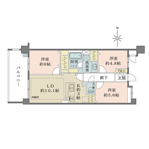 コスモ北新横濱ステーションフロントの間取図